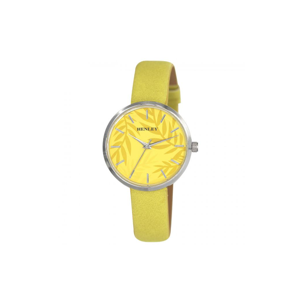 Henley Ladies  Palm Motif Lime Green Watch - H06170.11