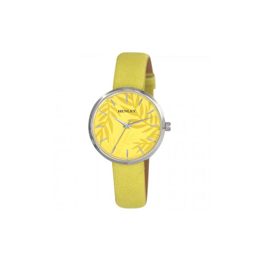 Henley Ladies  Palm Motif Lime Green Watch - H06170.11