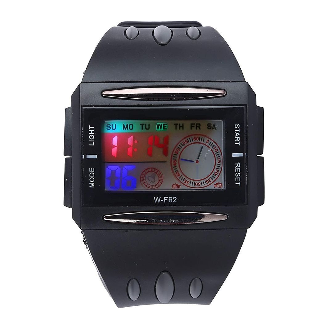 Lasika Digital Men's Sport-Casual Rubber strap Colour's Assorted Watch W-F62