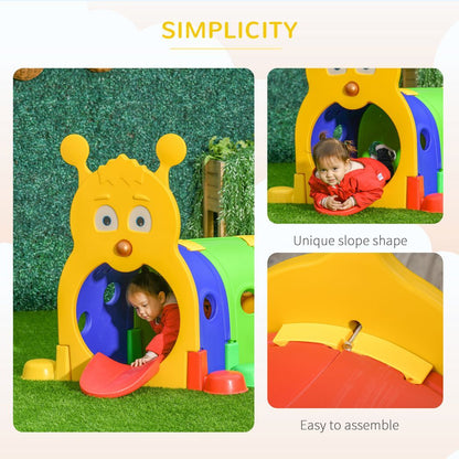 Outsunny Play Tunnel, Caterpillar Climbing Tunnel, Toddler Play Structure