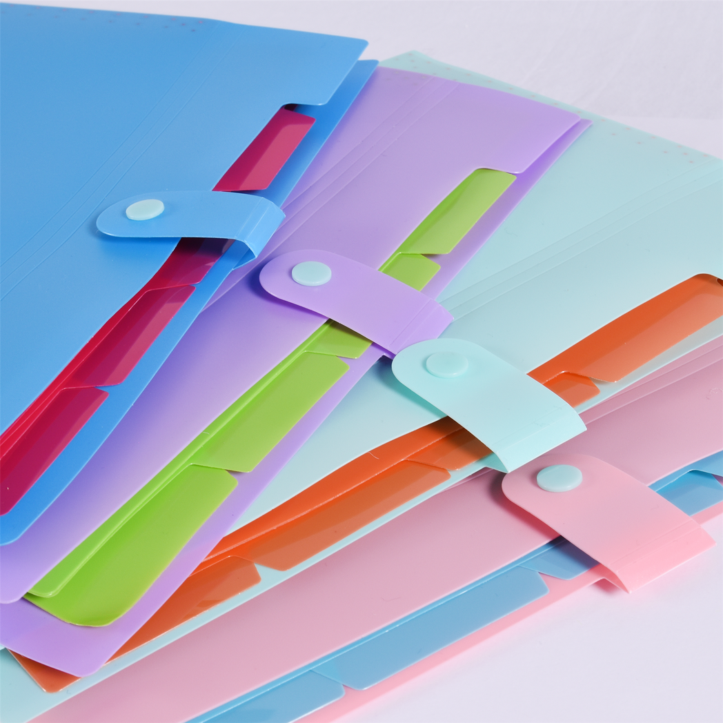 Colourful Plastic File Organisers Pack Of 4
