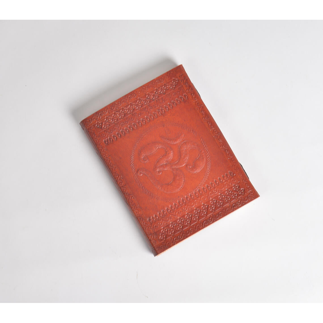 Embossed Mandala Leather Diary