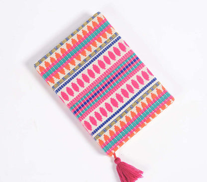 Hand Bound Fabric Diary with Tassel Bookmark