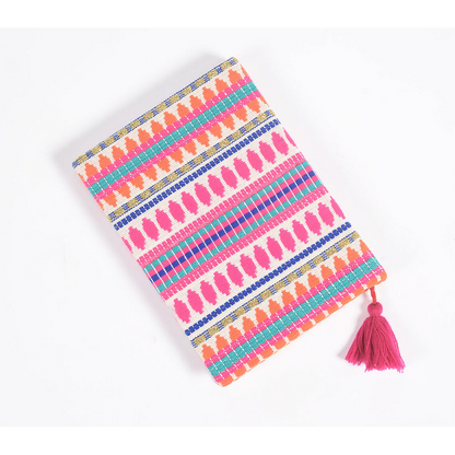 Hand Bound Fabric Diary with Tassel Bookmark