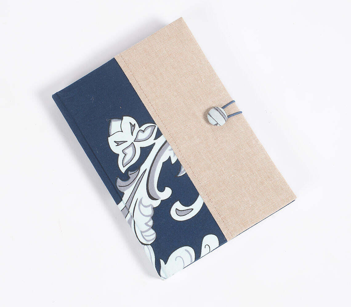 Hand Bound Fabric Diary with Tassel Bookmark