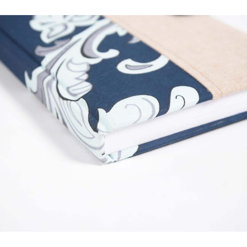 Hand Bound Fabric Diary with Tassel Bookmark