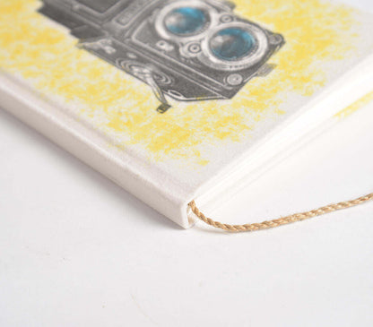 Hand Painted Vintage Camera Diary