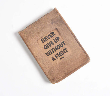 Hand Bound Typographic Leather Journal