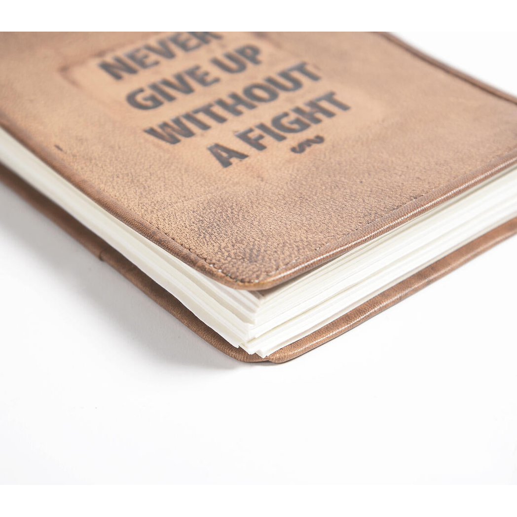 Hand Bound Typographic Leather Journal