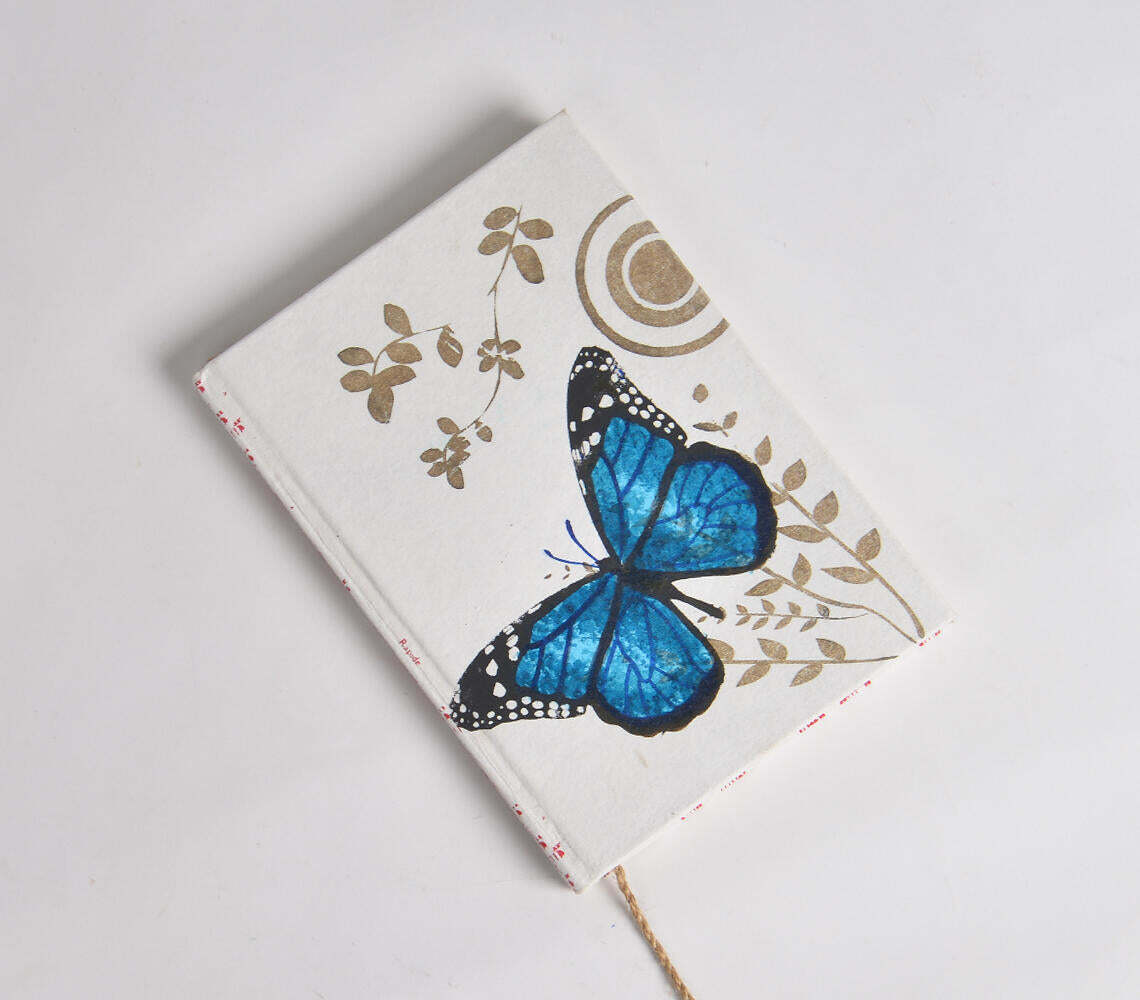Hand Painted Abstract Butterfly Diary