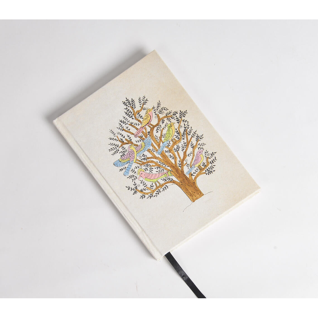 Hand Painted Tree With Birds Diary