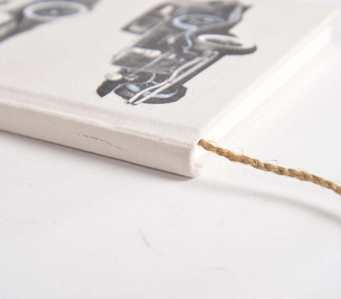 Hand Painted Vintage Car Diary