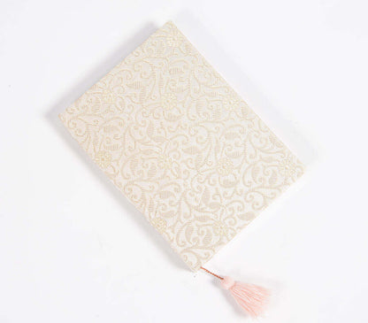 Hand Bound Fabric Diary with Tassel Bookmark