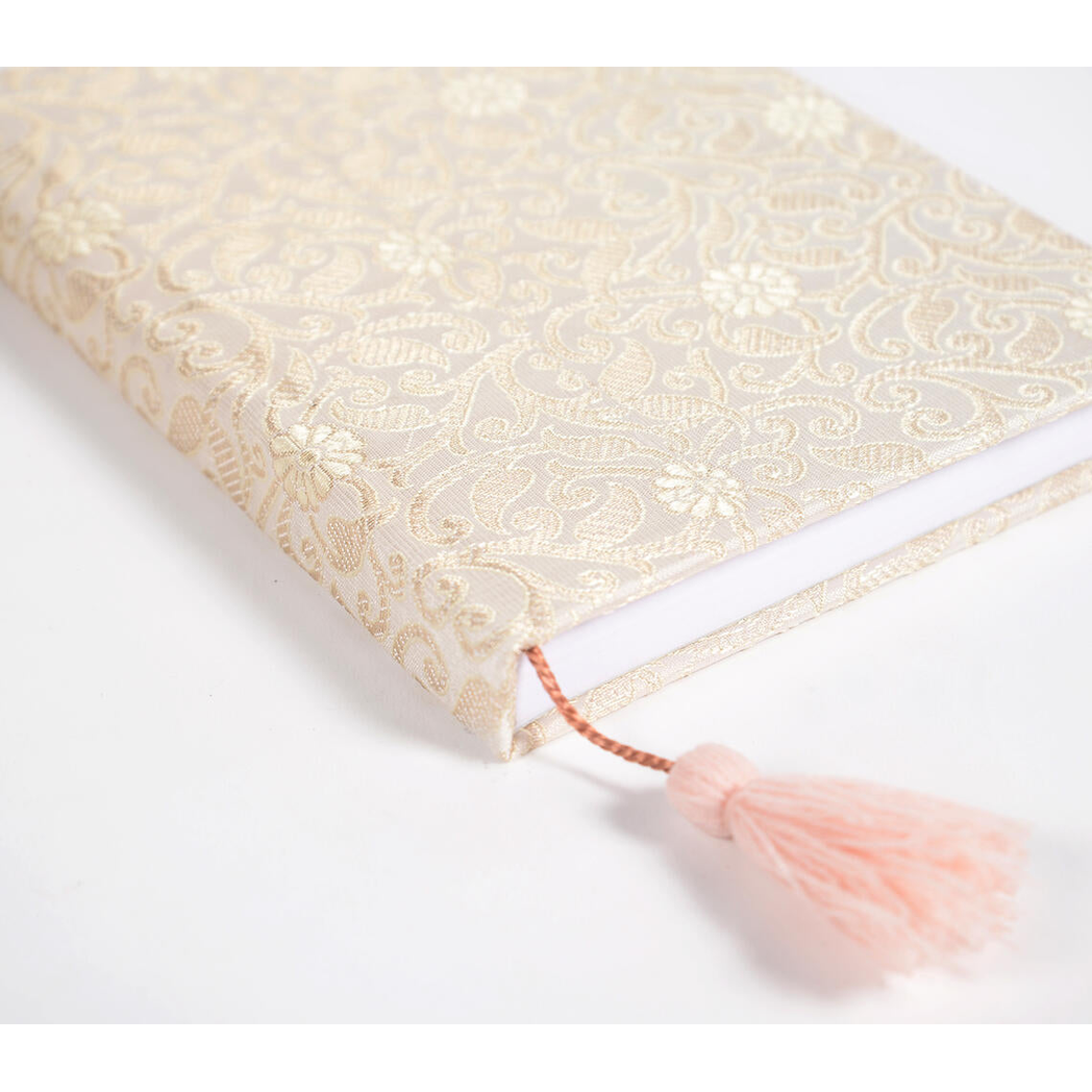 Hand Bound Fabric Diary with Tassel Bookmark
