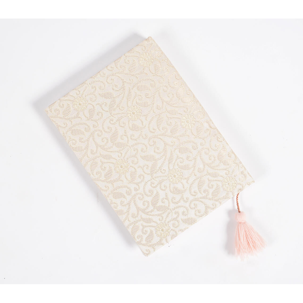 Hand Bound Fabric Diary with Tassel Bookmark