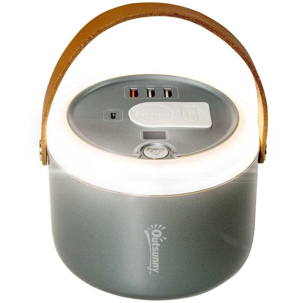 153.6Wh/48000mAh Portable Power Station with LED Flashlight, DC Outlet