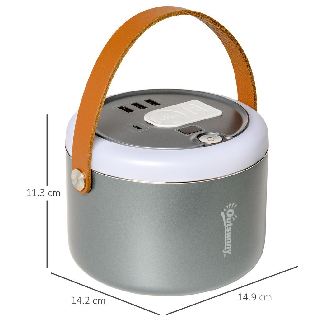 153.6Wh/48000mAh Portable Power Station with LED Flashlight, DC Outlet