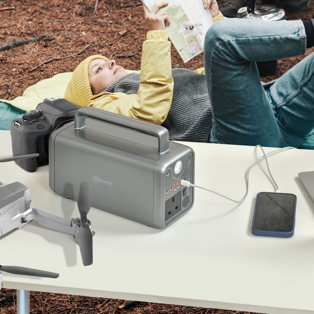 230.4Wh Portable Power Station with AC Outlets USB/PD/CAR Ports