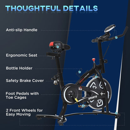 Exercise Training Bike Indoor Cycling Bicycle Trainer LCD Monitor