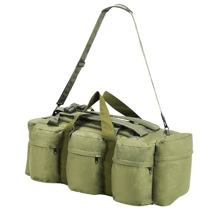 3-in-1 Army-Style Duffel Bag 90 L Olive Green