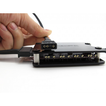 XSPC 8 Way, 3Pin, 5V, Addressable RGB Splitter Hub - SATA Powered (Black)