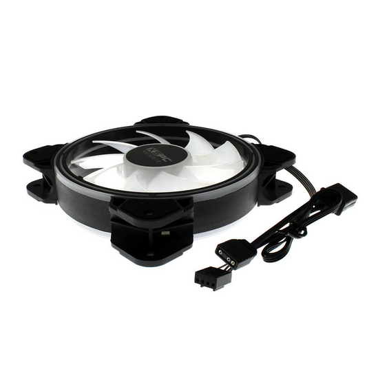 XSPC RGB Series  2, PWM 800-2200RPM 5V 3Pin aRGB 120mm Fan - 3 Pack
