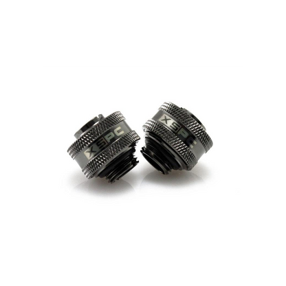 XSPC G1/4 to 7/16 ID 5/8 OD Compression Fitting V2  - Black Chrome (8 Pack)