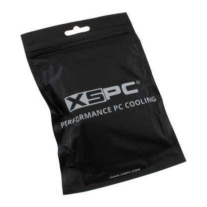 XSPC G1/4 to 7/16 ID 5/8 OD Compression Fitting V2  - Black Chrome (8 Pack)