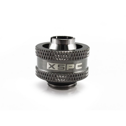 XSPC G1/4 to 7/16 ID 5/8 OD Compression Fitting V2  - Black Chrome (8 Pack)