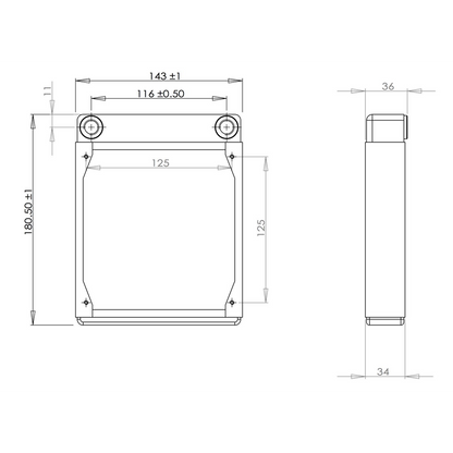 XSPC EX140 Single Fan 1x140mm Radiator - Black