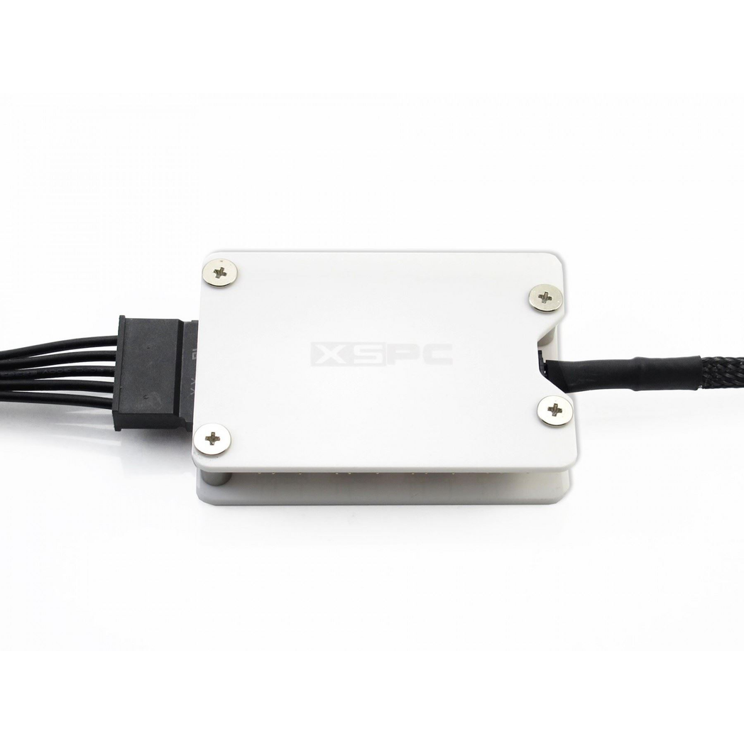 XSPC 8 Way, 3Pin, 5V, Addressable RGB Splitter Hub - SATA Powered (White)