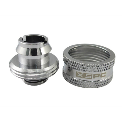 XSPC G1/4 to 1/2 ID 3/4 OD Compression Fitting V2 - Chrome (8 Pack)
