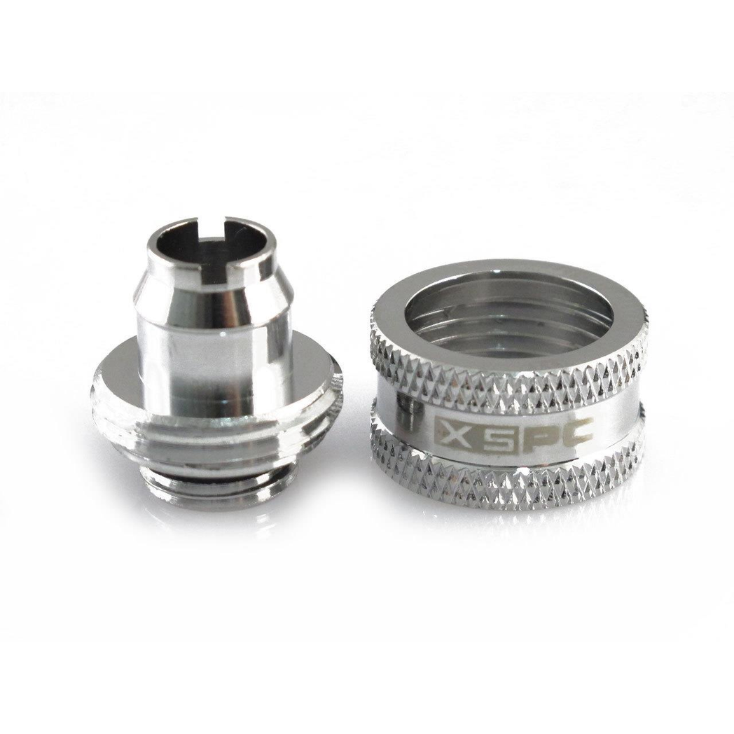 XSPC G1/4 to 3/8 ID 5/8 OD Compression Fitting V2 - Chrome (8 Pack)