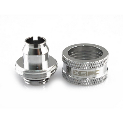 XSPC G1/4 to 3/8 ID 5/8 OD Compression Fitting V2 - Chrome (8 Pack)