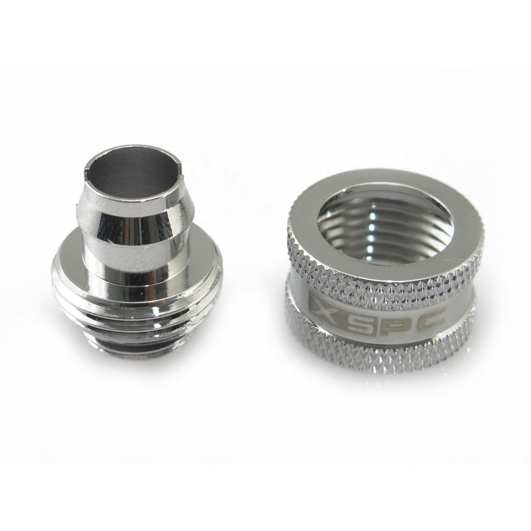 XSPC G1/4 to 3/8 ID 1/2 OD Compression Fitting V2 - Chrome (8 Pack)