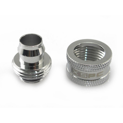 XSPC G1/4 to 3/8 ID 1/2 OD Compression Fitting V2 - Chrome (8 Pack)