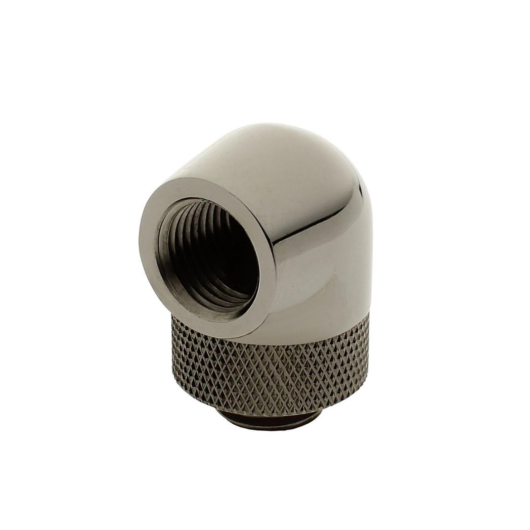 XSPC G1/4, 90 Degree Rotary Fitting V2 - Black Chrome (4 Pack)