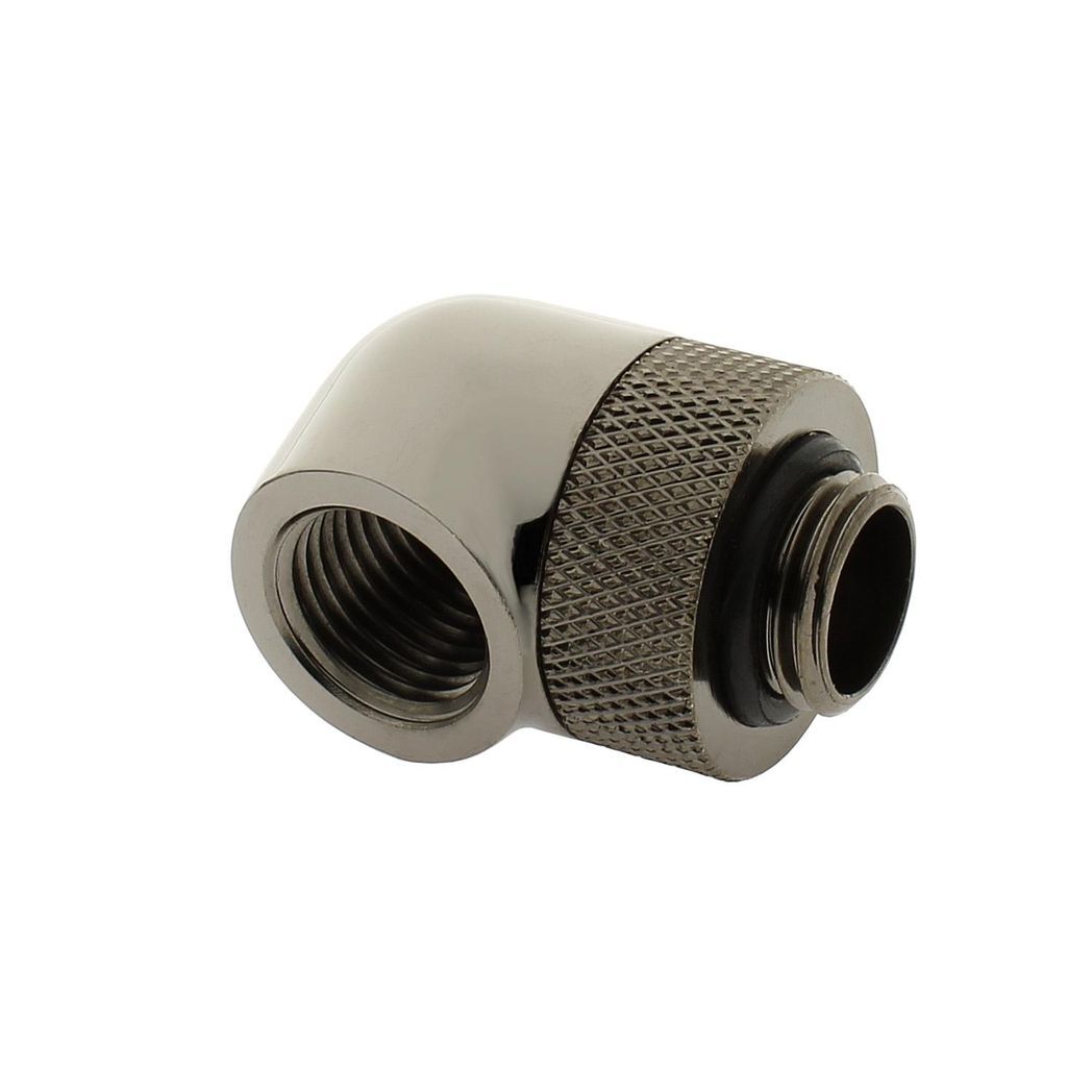 XSPC G1/4, 90 Degree Rotary Fitting V2 - Black Chrome (4 Pack)