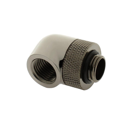 XSPC G1/4, 90 Degree Rotary Fitting V2 - Black Chrome (4 Pack)