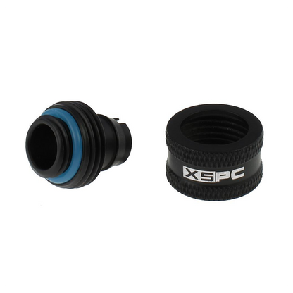 XSPC G1/4 to 3/8 ID 1/2 OD Compression Fitting V2 - Matte Black (8 Pack)