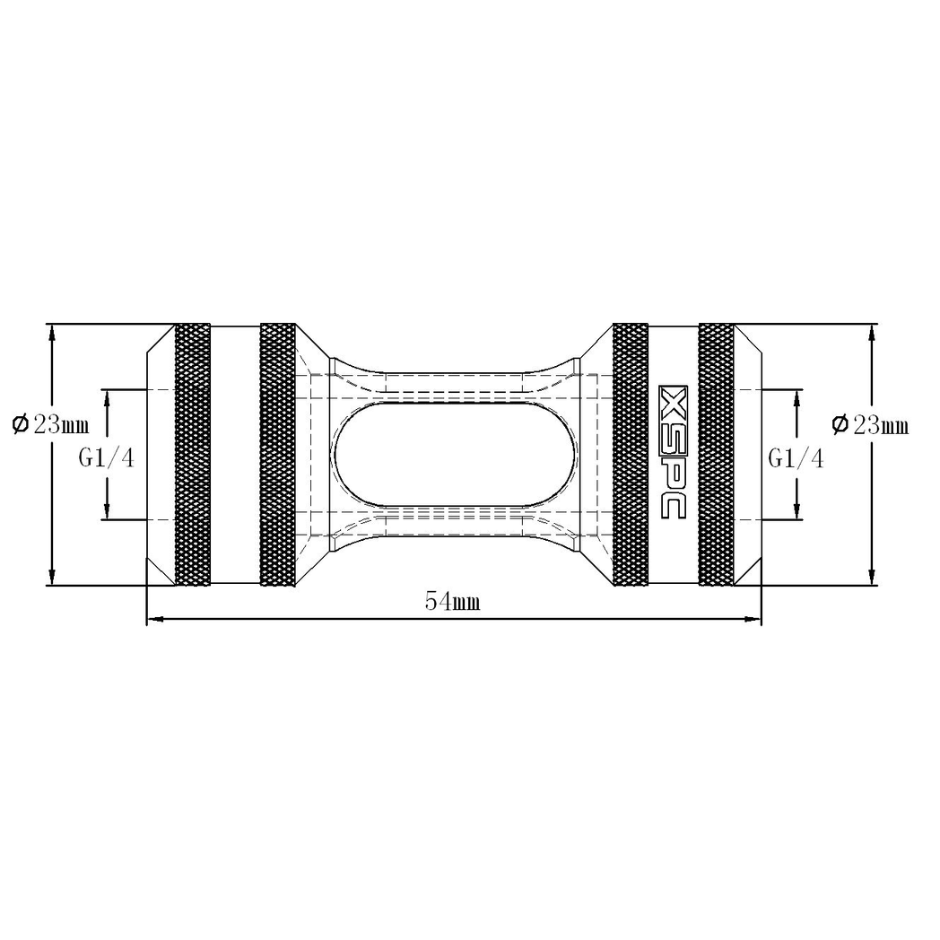 XSPC G1/4 Inline Filter (Matt Black)