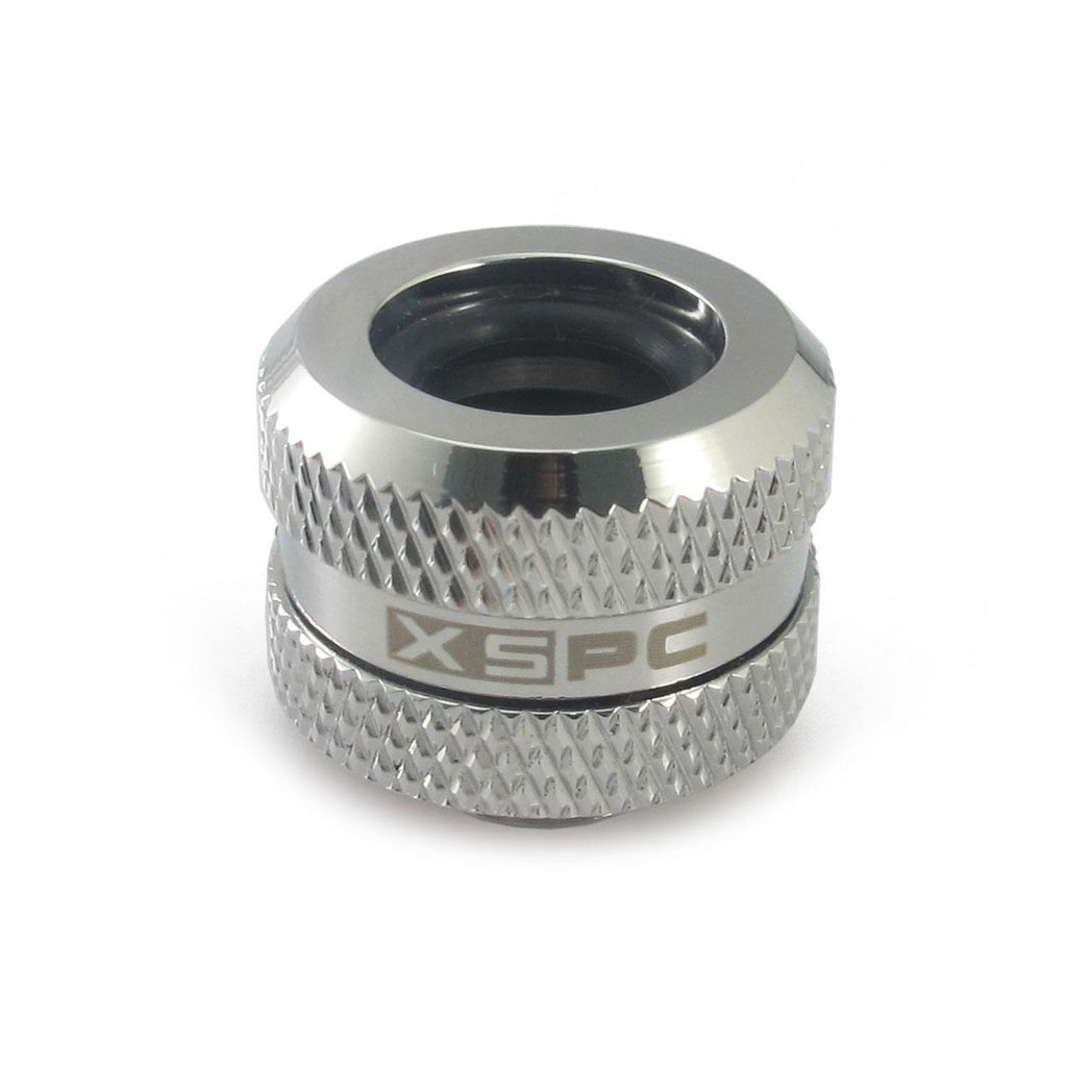 XSPC G1/4 to 14mm Rigid Tubing Triple Seal Fitting - Chrome (8 Pack)