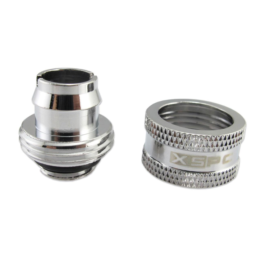 XSPC G1/4 to 7/16 ID 5/8 OD Compression Fitting V2 - Chrome (8 Pack)