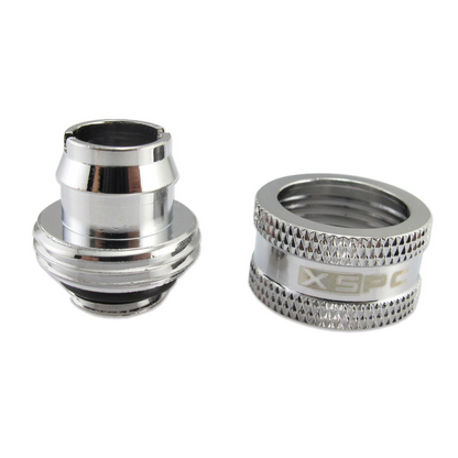 XSPC G1/4 to 7/16 ID 5/8 OD Compression Fitting V2 - Chrome (8 Pack)