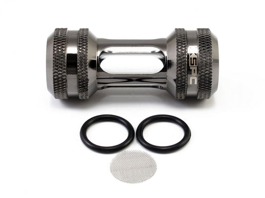XSPC G1/4 Inline Filter (Black Chrome)