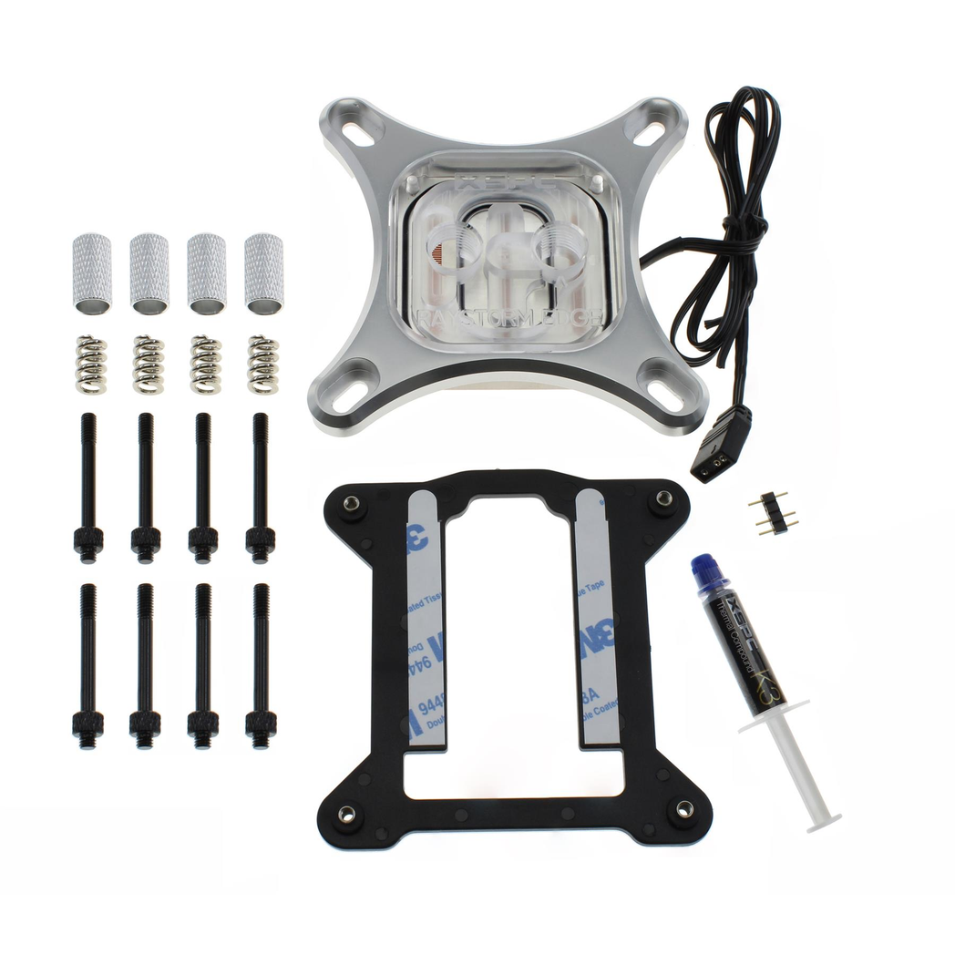 XSPC RayStorm EDGE aRGB CPU Waterblock INTEL - Silver