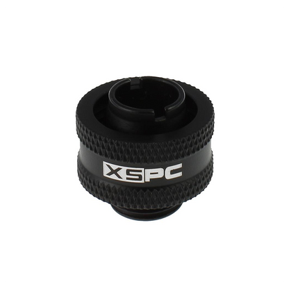 XSPC G1/4 to 3/8 ID 5/8 OD Compression Fitting V2 - Matte Black (8 Pack)