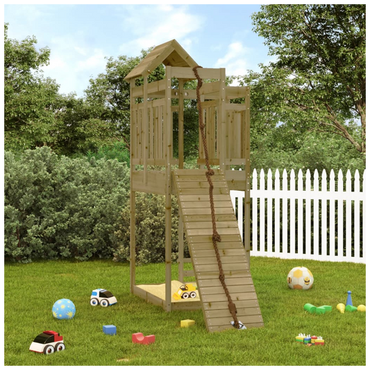 Playhouse with Climbing Wall Impregnated Wood Pine