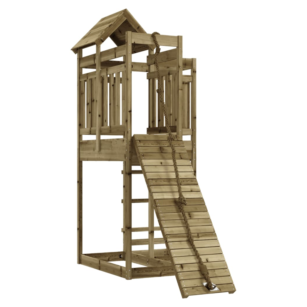Playhouse with Climbing Wall Impregnated Wood Pine