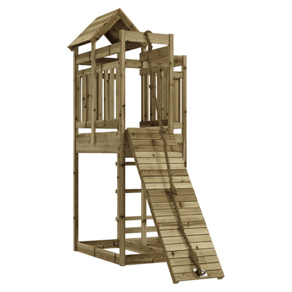 Playhouse with Climbing Wall Impregnated Wood Pine